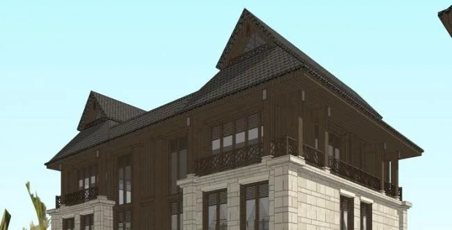 Sketchup Villa Model | Stacked Villa, Residential Design, Clubhouse, Resort Center, Southeast Asian Style, Landscape Design