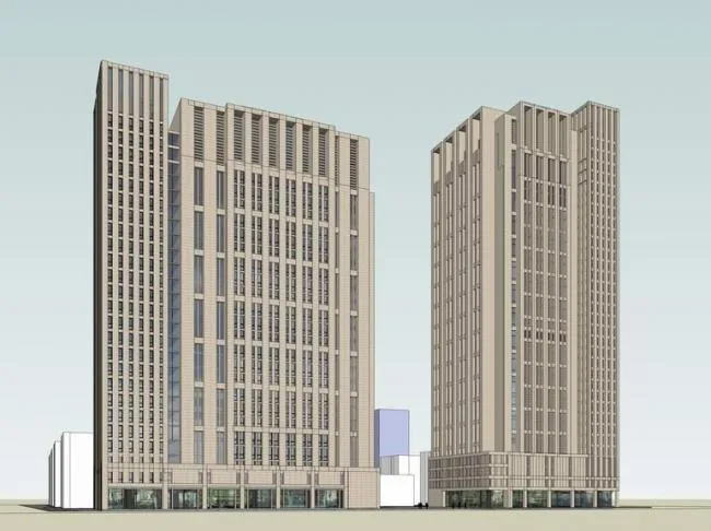 Sketchup Office Model | High rise Office Building, Classical Style