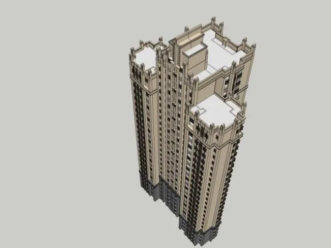 Sketchup Residential Model | Super High Rise Residential Buildings, Residential Buildings, Classical Style
