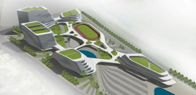 Modern Multi-Story Commercial Complex Designed in SketchUp