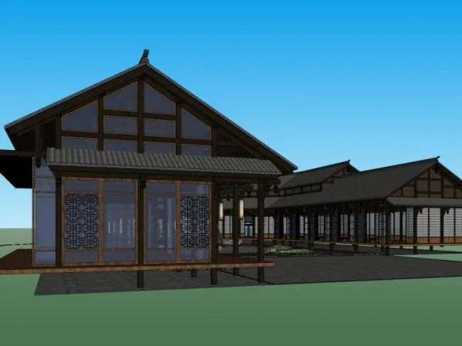 Sketchup Business Model | Clubhouse, Japanese Style, Japanese Dry Landscape