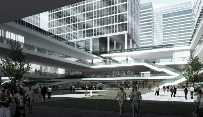 Modern High-Rise Office and Hotel Model in SketchUp