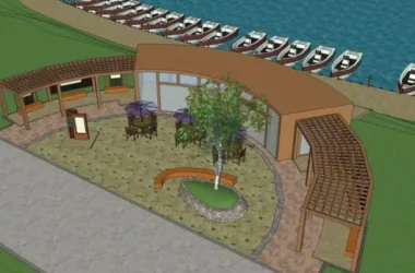 Modern Square Landscape Design in SketchUp-BIM WORLD