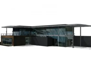 SketchUp Business Model: Modern Low-Level Clubhouse Design-BIM WORLD