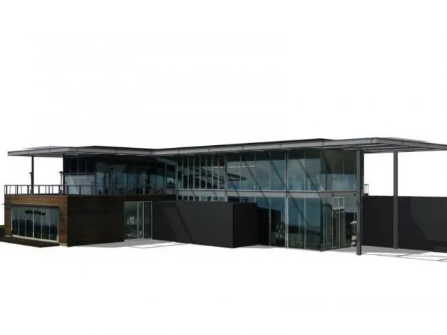 SketchUp Business Model: Modern Low-Level Clubhouse Design