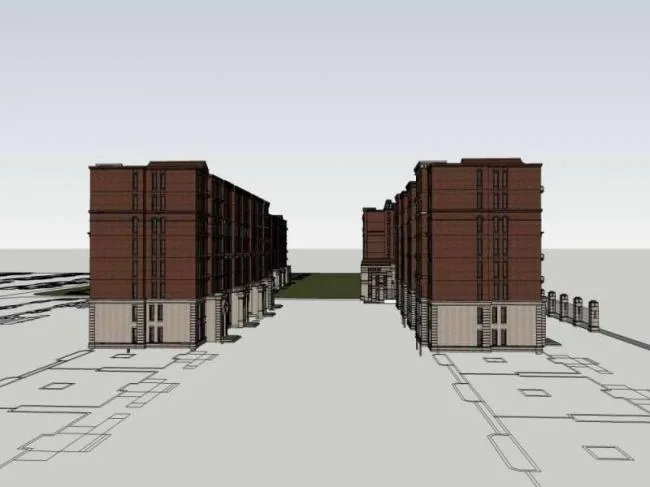 Sketchup Business Model | Multi story Apartment Residential, Commercial, Classical Style