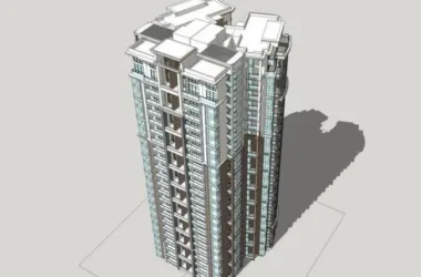 Modern High-Rise Residential Building Models in SketchUp-BIM WORLD