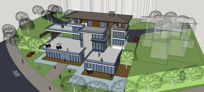 Sketchup Villa Model | Solo Villa, Modern Style
