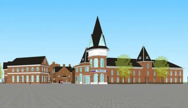 Sketchup Business Model | Multi story Commercial Street, British Classical Style