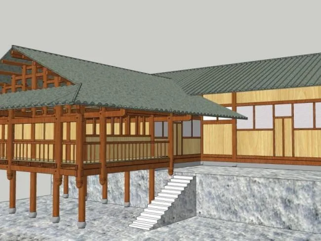 Sketchup Ancient Architecture Model | Multi story Stilted Building, Ancient Architecture, Chinese Style
