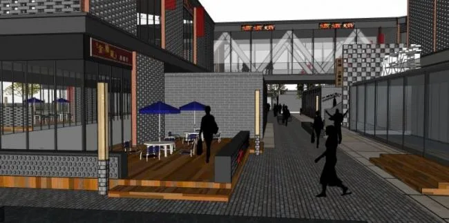 Sketchup Business Model | Multi story Business Center, Modern Style