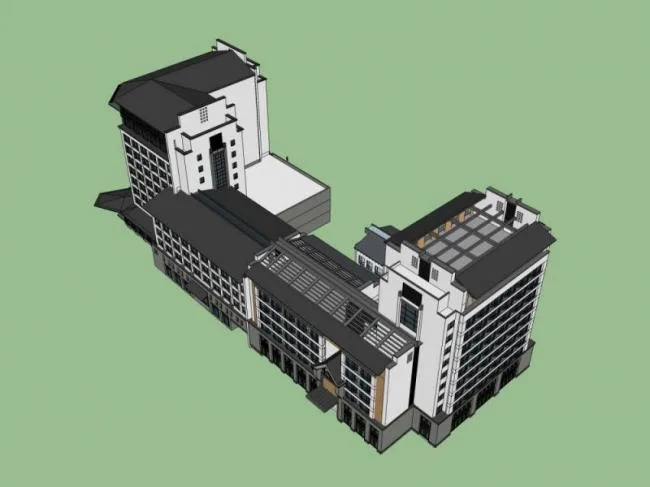 Sketchup Office Model | Multi story Office Building, Modern Style