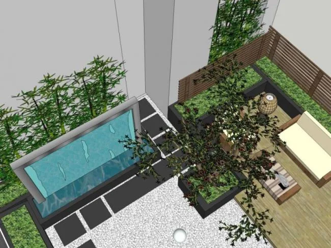 Sketchup Landscape Model | Roof Garden Landscape, Modern Style