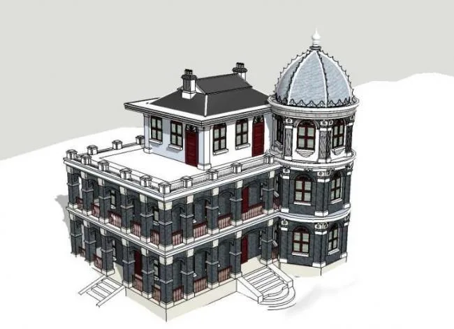 SketchUp Model of Ancient Republican Chinese Architecture