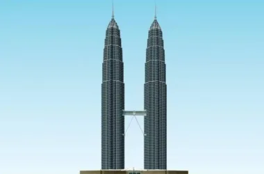 SketchUp Complex Model: Malaysia's Petronas Twin Towers – Ultra High-Rise Modern Architecture-BIM WORLD