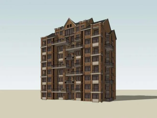 SketchUp Multi-Story British Classical Residential Model
