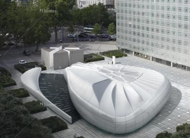 Sketchup Cultural Model | Multi story Exhibition Hall, Zaha Hadid, Chanel Exhibition Hall, Modern Style