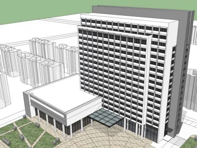 Sketchup Hotel Model | Multi story Hotel, Modern Style