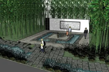 SketchUp Landscape Model: Small Garden Design in Modern Chinese Style-BIM WORLD