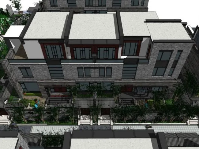 Sketchup Landscape Model | Courtyard Landscape, Residential Landscape, Chinese Style