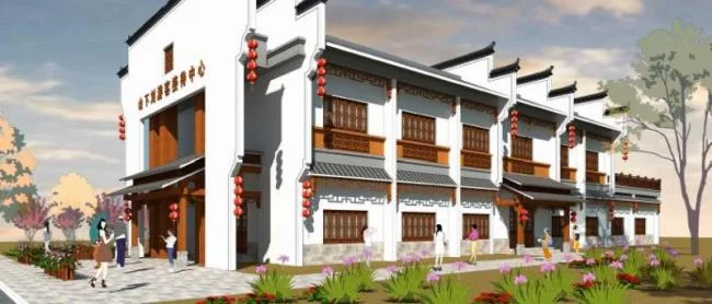 Sketchup Office Model | Visitor Center, Chinese Style