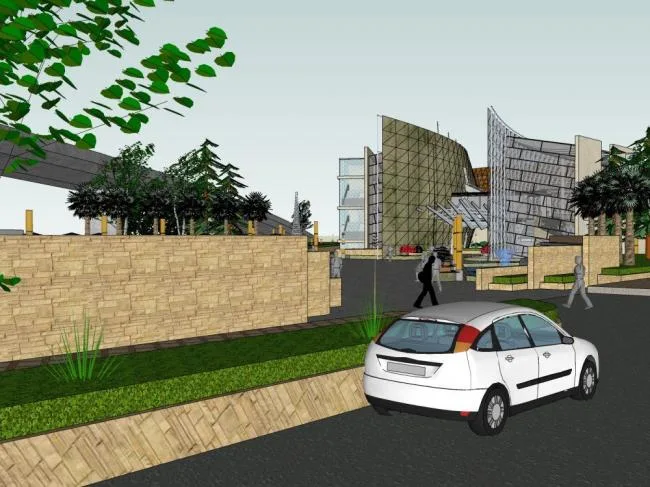 Sketchup Cultural Model | Multi story Museum, Cultural Architecture, Modern Style
