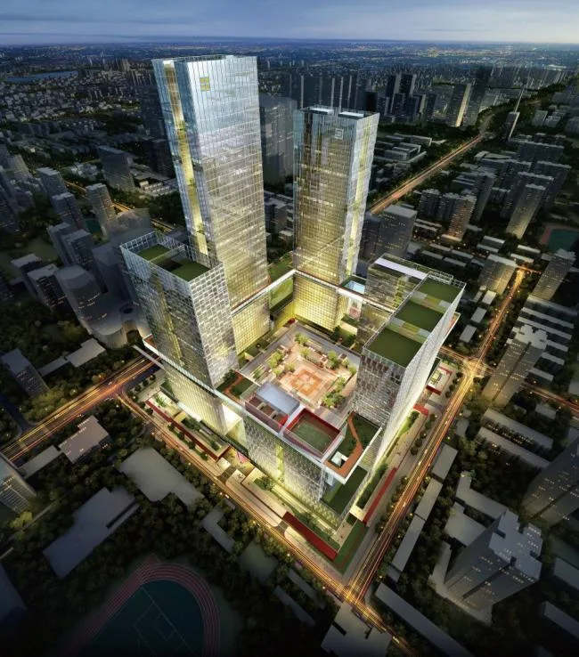Sketchup Complex Model | Super high-rise commercial complex, office hotel, modern style, commercial podium