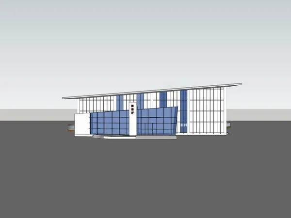 Sketchup Cultural Model | Multi story Lecture Hall, Cultural Architecture, Modern Style