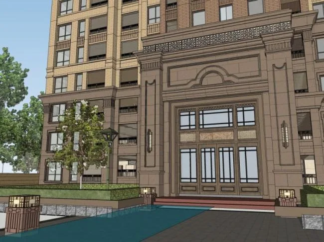 Sketchup Residential Model | High rise Residential Buildings, Classical Style