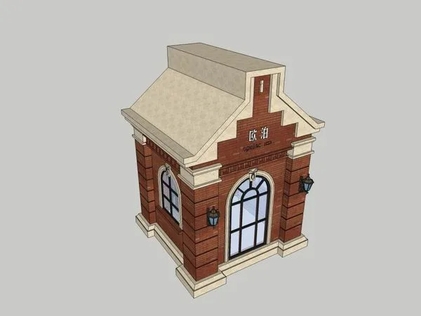 Sketchup Sketch Model | Opal Pavilion, British Classical Style, Sketch