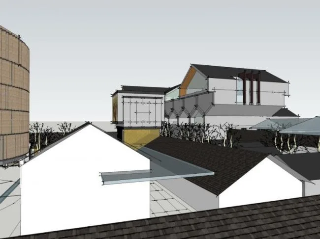SketchUp Business Model: Multi-Story Commercial Street in Modern Chinese Style