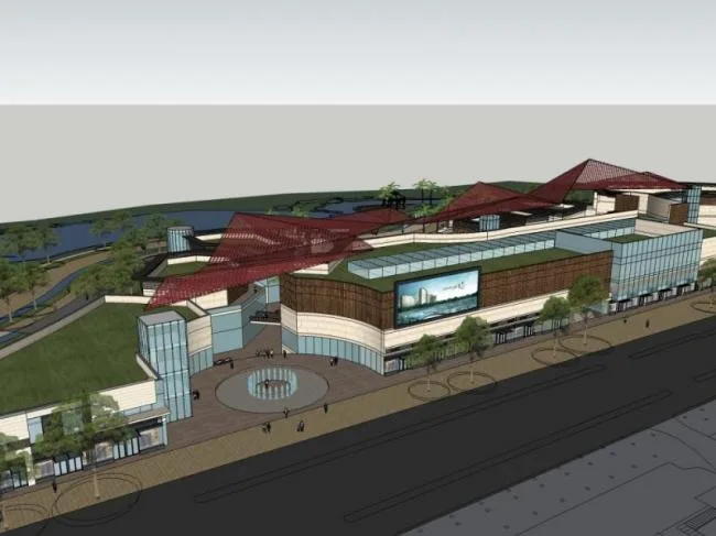 Sketchup Business Model | Multi story commercial building, modern style