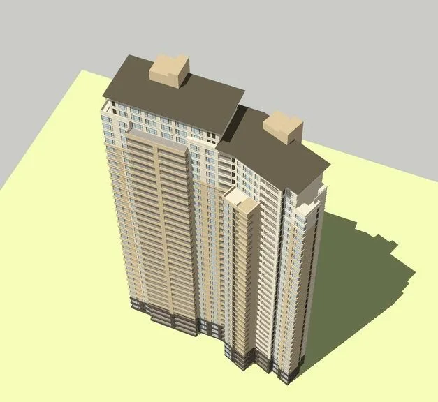 Sketchup Residential Model | Super High rise Residential Buildings, Residential Buildings, Modern Style