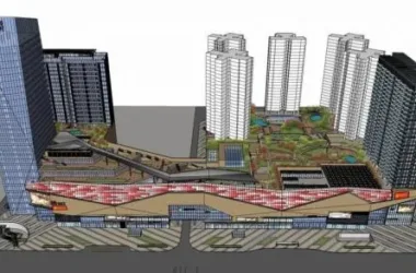 SketchUp Complex Model: Multi-Story High-Rise with Mixed-Use Commercial Podium, Hotel, and Office in Modern Style-BIM WORLD
