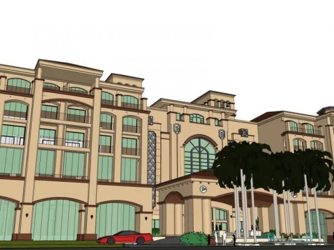 Sketchup Hotel Model | Multi story Hotel, Spanish Classical Style