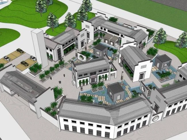 Sketchup Business Model | Multi story Club, Modern Chinese Style
