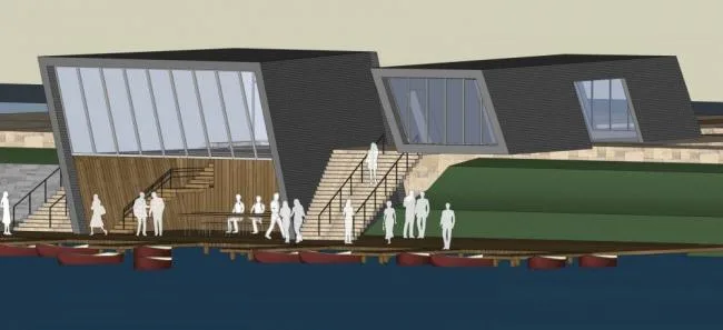 Sketchup Landscape Model | Pier, Park Landscape, Dam, Modern Style