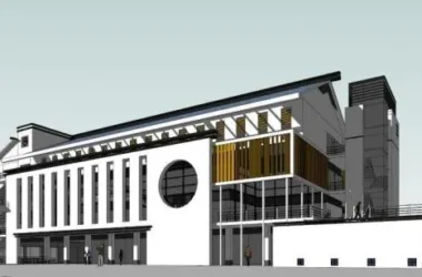 Multi-Story Primary and Secondary School Model | SketchUp Educational Building in Modern Chinese Style-BIM WORLD