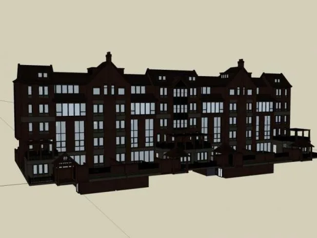 Sketchup Residential Model | Multi story Residence, Classical Style