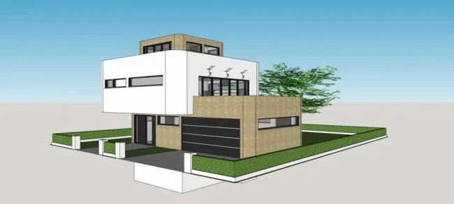 Sketchup Villa Model | Solo Villa, Modern Style