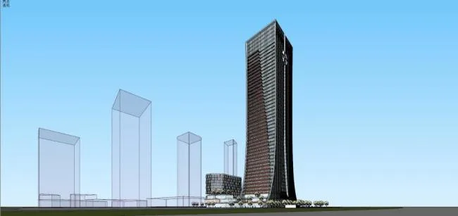 Sketchup Office Model | Super high-rise office building, administrative office building, modern style