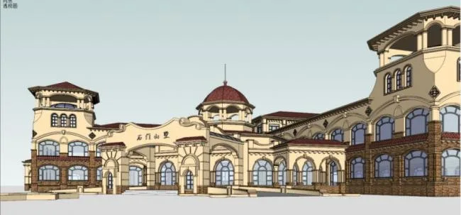 Sketchup Business Model | Reception Center, Classical Style