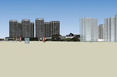 SketchUp Complex Model: Multi-Story Commercial, Office, and Modern Residential Building-BIM WORLD