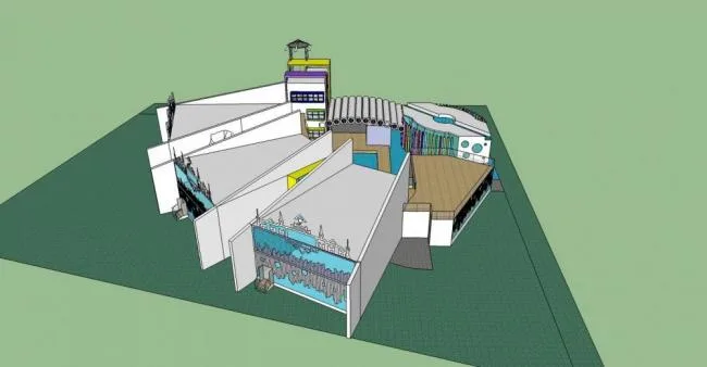 Sketchup School Model | Multi story Kindergarten, Modern Style, Educational Architecture