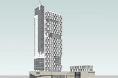 Modern High-Rise Office Building Model in SketchUp-BIM WORLD