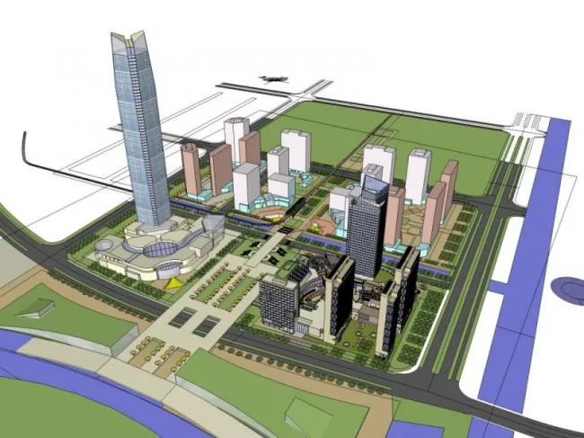 Sketchup Complex Model | Multi story Commercial Complex, Residential, Office, Modern Style