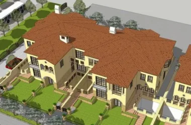 Spanish-Style Twin Villa SketchUp Model with Classic Design-BIM WORLD
