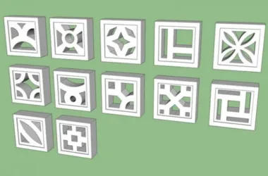 SketchUp Material Model: Lawn Brick Landscape Component-BIM WORLD