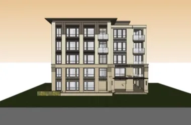 Modern Multi-Story Apartment Residential Model in SketchUp-BIM WORLD