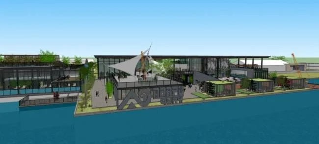 Sketchup Business Model | Multi story Commercial Street, Modern Style
